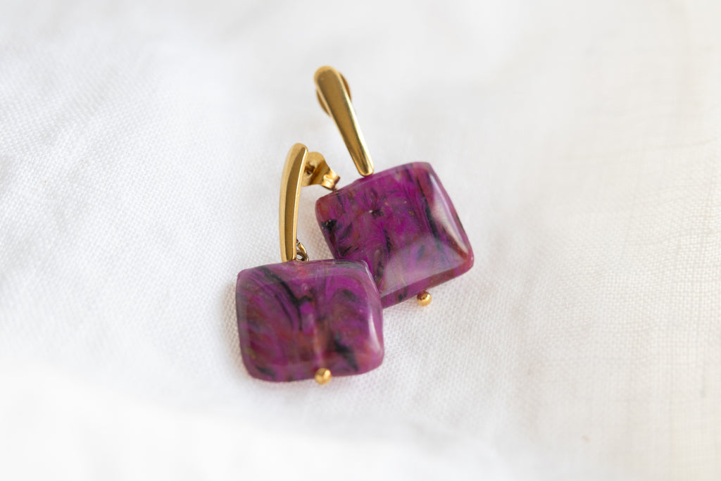 Pendientes Índigo piedra