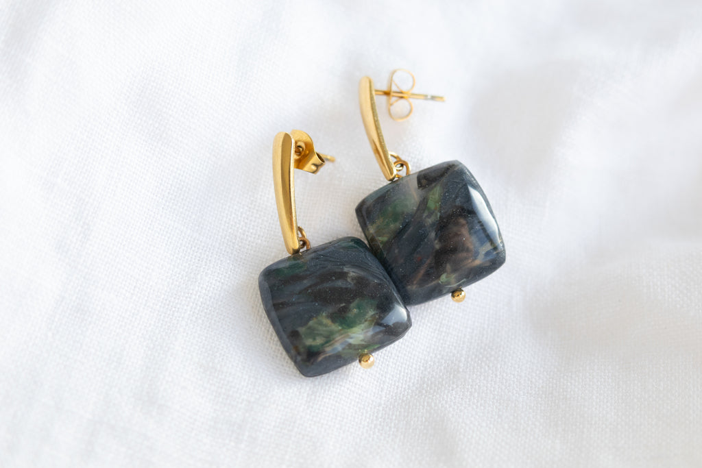 Pendientes Índigo piedra
